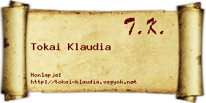 Tokai Klaudia névjegykártya