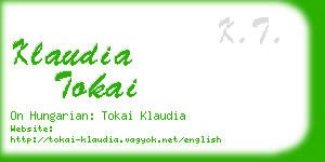 klaudia tokai business card